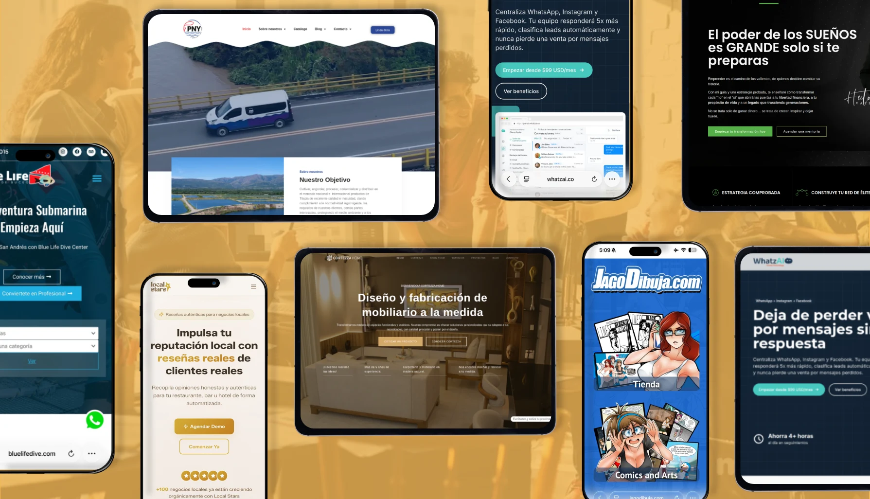 App interfaces mockups